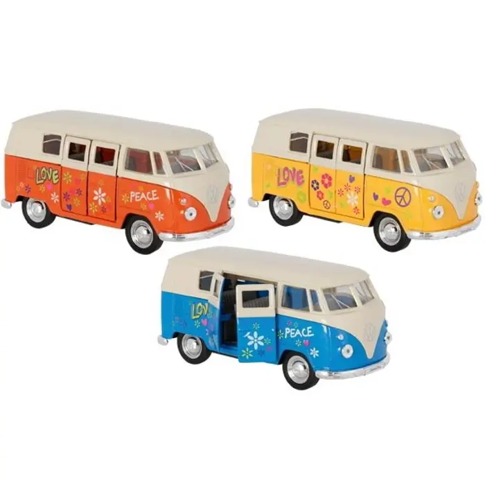 Kovový model - Auto Volkswagen T1 Bus Hippies (1963), 1:34-39, 1ks