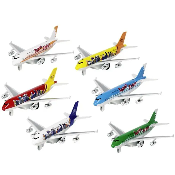 Kovový model - Letadlo Boeing se světlem a zvukem, 19cm