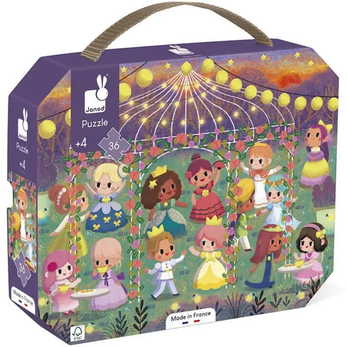 Puzzle v kufříku - Princezny, 36 dílků (Janod)
