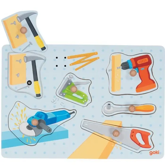 Puzzle muzikální - Nářadí, 6ks (Goki)