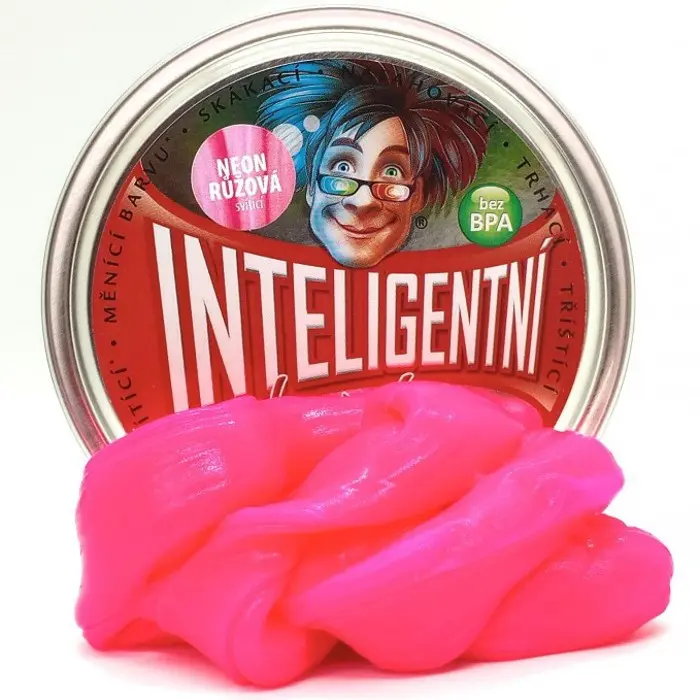Inteligentní plastelína - svítící, Neon růžová