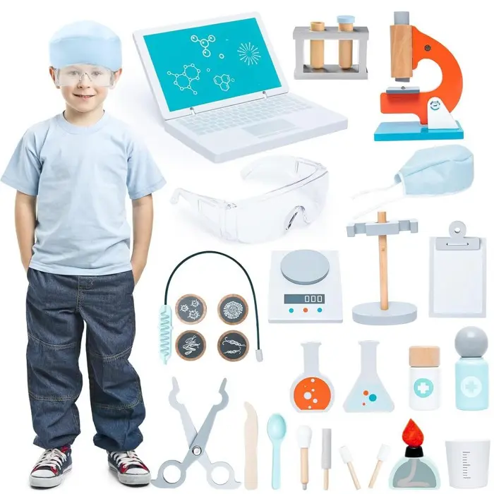 Hrací sada tématická - Laboratorní dřevěná (UMU)