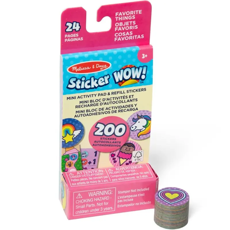 Samolepky - Sticker WOW! náplň s mini knížkou, Veselé obrázky (M&amp;D)