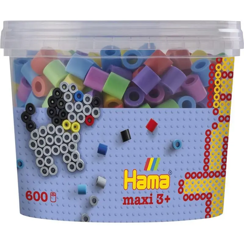 HAMA Korálky MAXI v tubě - 600 ks (mix se žlutou barvou)