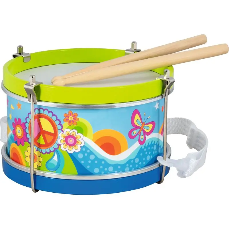 Hudba - Bubínek dřevěný, Květinová louka, 22cm (Goki)