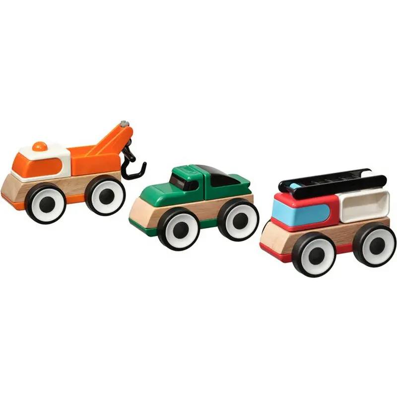 Auto - Sada 3 autíček s hasiči LILLABO (Ikea)