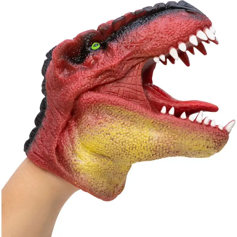 Maňásek - Dinosaurus z pryže na ruku, červený (Schylling)