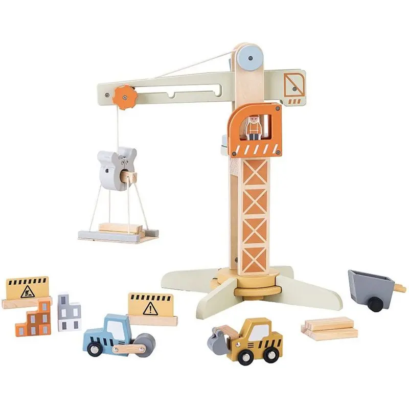Jeřáb - Dřevěný s příslušenstvím (2Kids Toys)