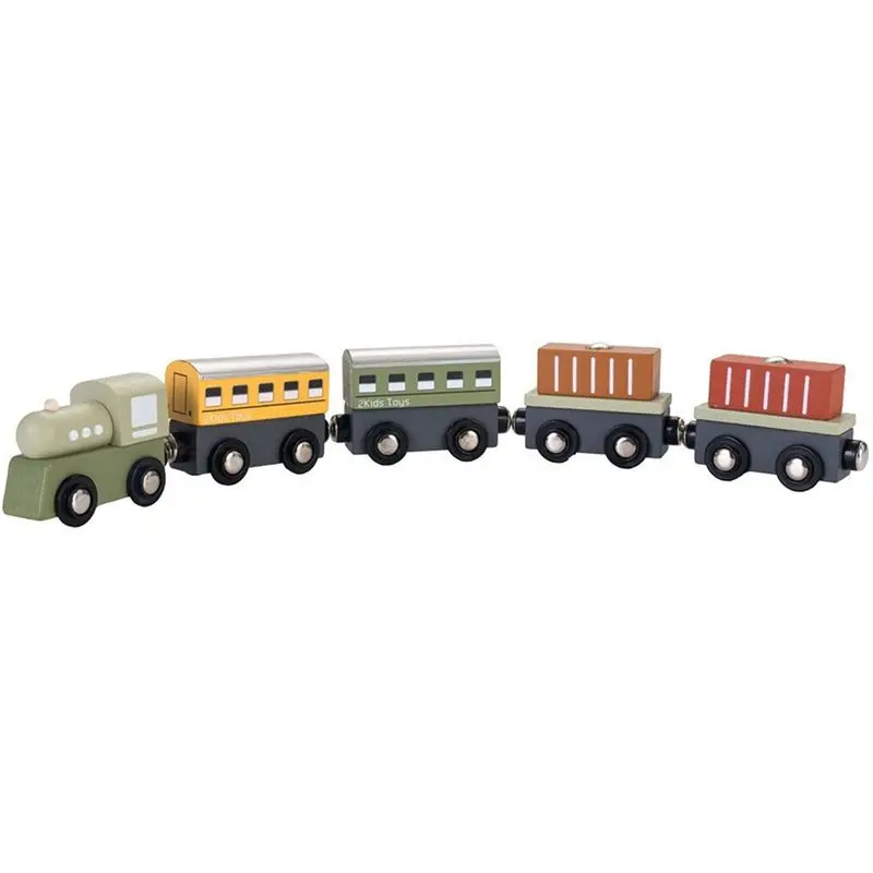 2Kids Toys Dřevěný vláček 2 v 1