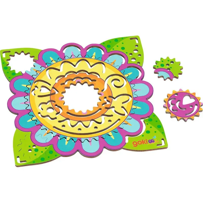 Kreslení - Spirograf Mandala dřevěný (Goki)