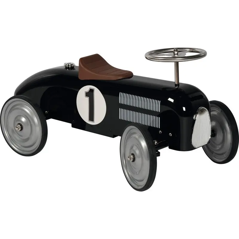 Odrážedlo kovové - Historické auto, černé (Goki)
