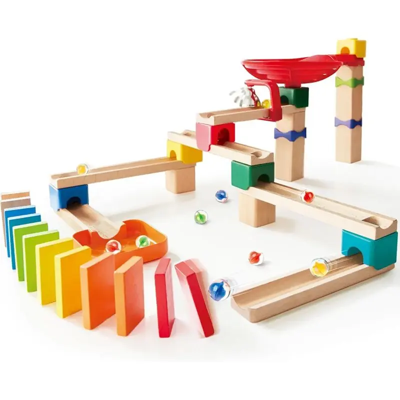 Kuličková dráha - Dřevěná Crazy Rollers, 50 dílů (Hape)