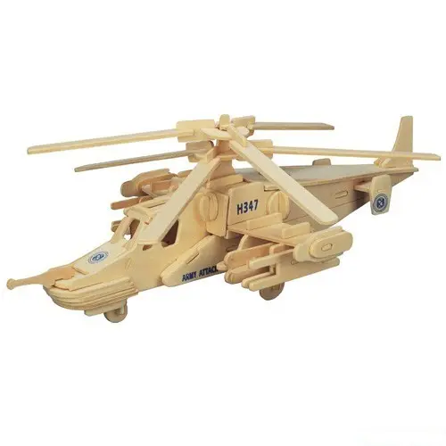 3D Puzzle přírodní - Helikoptéra KA-50