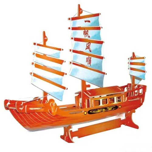 3D Puzzle barevné - Čínská plachetnice