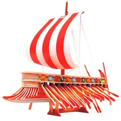 3D Puzzle barevné - Fénická galéra