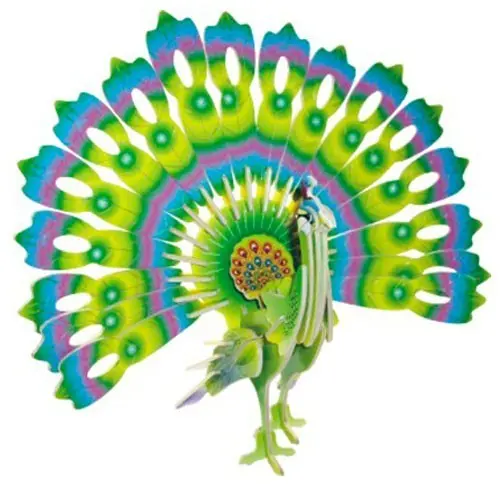 3D Puzzle barevné - Páv