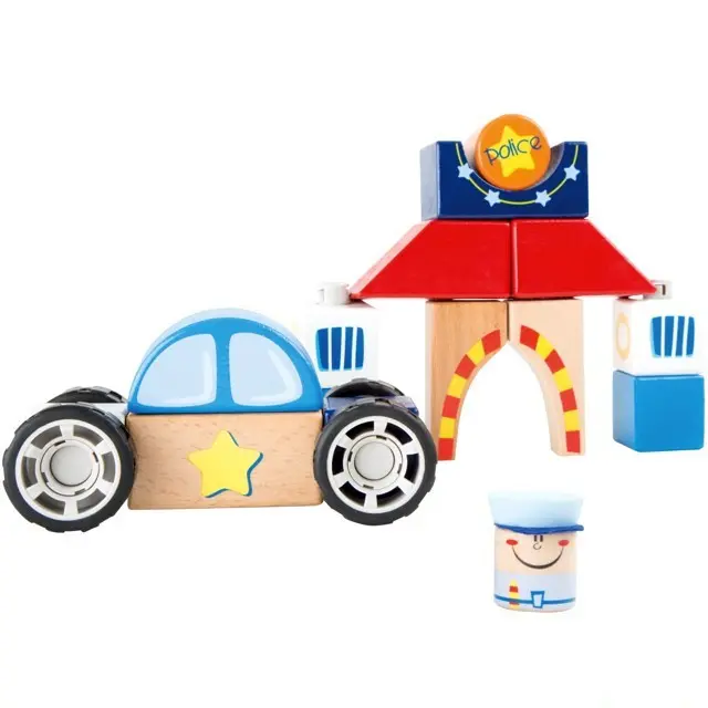 Stavebnice - Auto s kostkami, Policie (Small foot)
