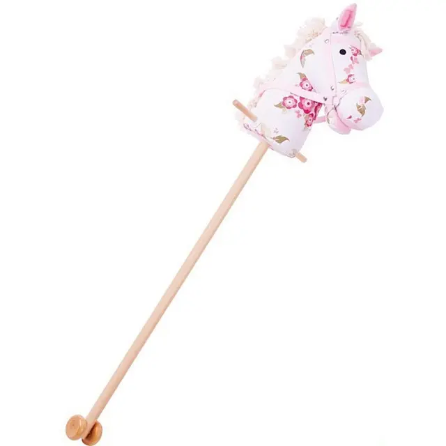 Koňská hlava na tyči - Dívčí s květy (Bigjigs)