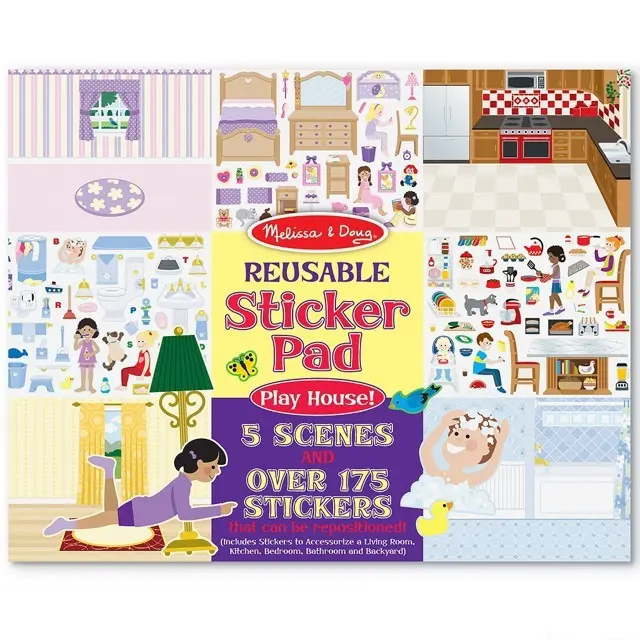 Samolepky - Opakovaně použitelné, Domek, 175ks (M&amp;D)