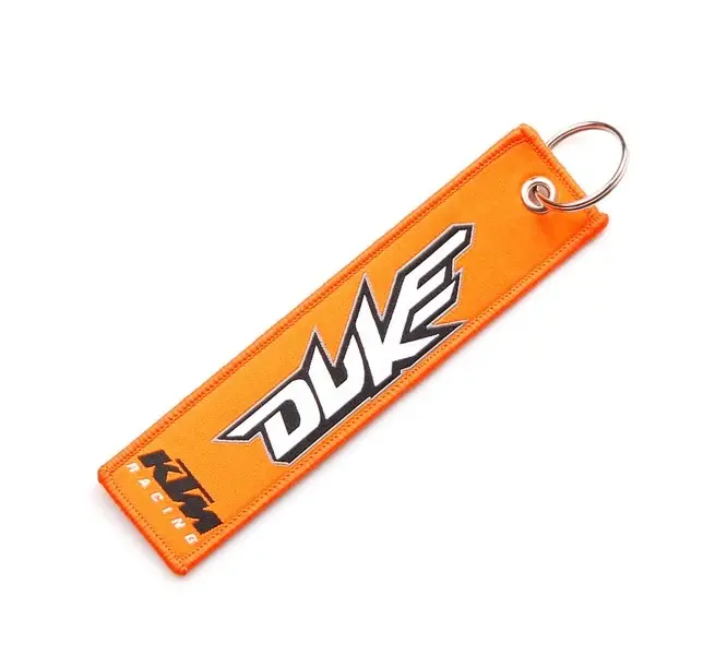 TXR Textilní klíčenka KTM Duke (Stylová oranžová textilní klíčenka KTM DUKE - krásný doplněk pro všechny fanoušky.)