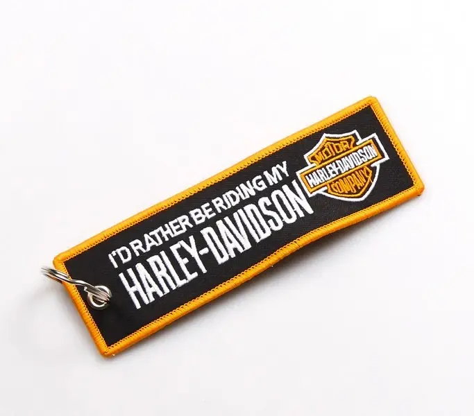TXR Textilní klíčenka Harley-Davidson (Stylová klíčenka pro obdivovatele značky Harley-Davidson, oboustranná.)