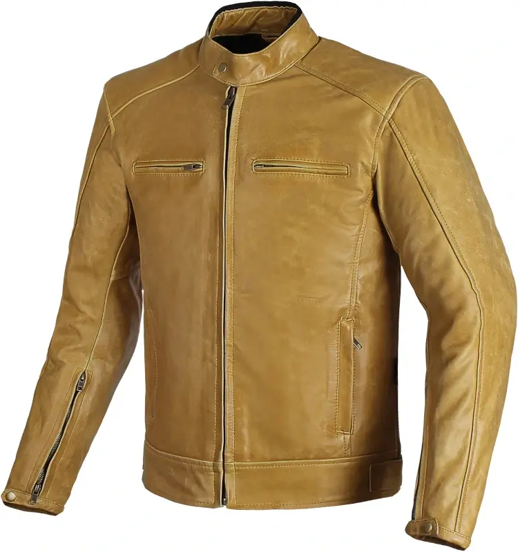 TXR Bunda na motorku Ranger cognac 4XL (Motorkářská kožená bunda, která vás zaujme na první pohled díky neokoukané a netypické barvě. Součástí jsou)
