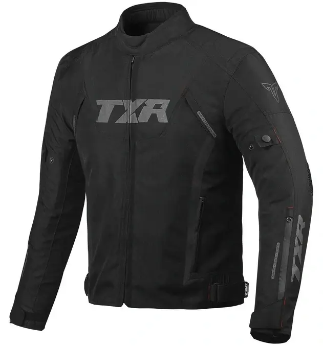 TXR Bunda na motorku Gunner černá M (Elegantní černá varianta moto bundy Gunner. Flexibilní panely pro maximální pohodlí, reflexní prvky.)