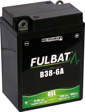 FULBAT B38-6A 6V 13Ah 105A 119x83x161mm P+ GEL bezúdržbová motobaterie