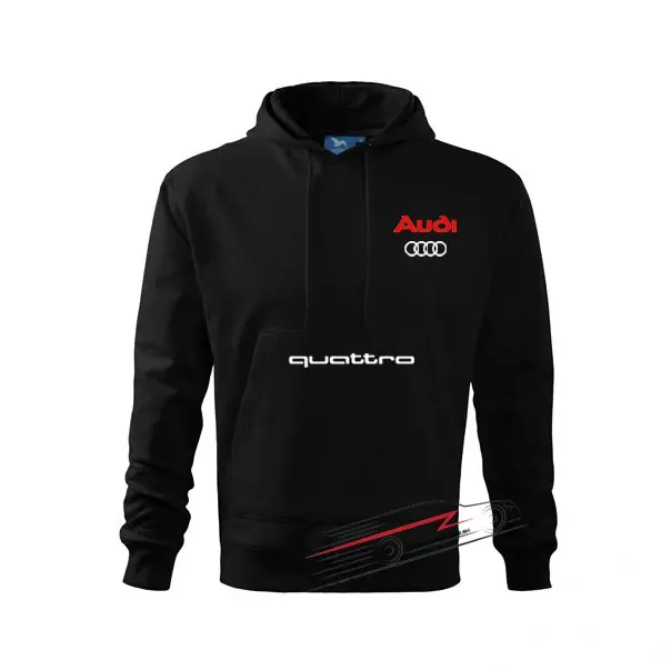 Pánská mikina s motivem AUDI Quattro 03 černá S