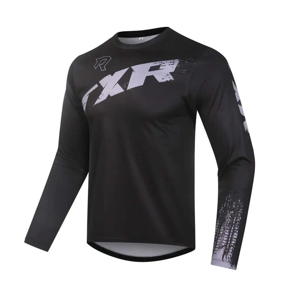 TXR Motokrosový dres Pulse černý 3XL (Anatomický střih;prodloužená zadní část,odolný materiál)
