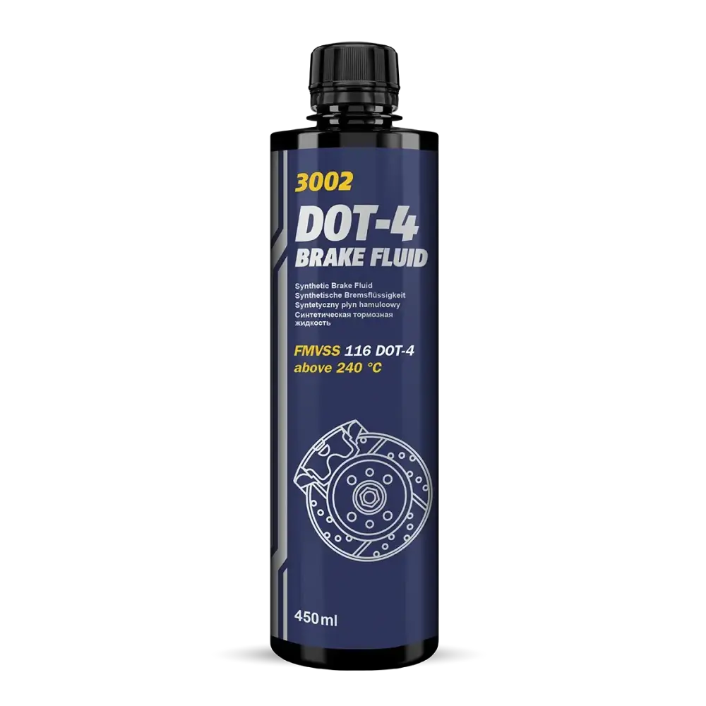 MANNOL 3002 DOT-4 Brake Fluid - 450ml (Brzdová kapalina DOT-4. Objem: 450 ml)