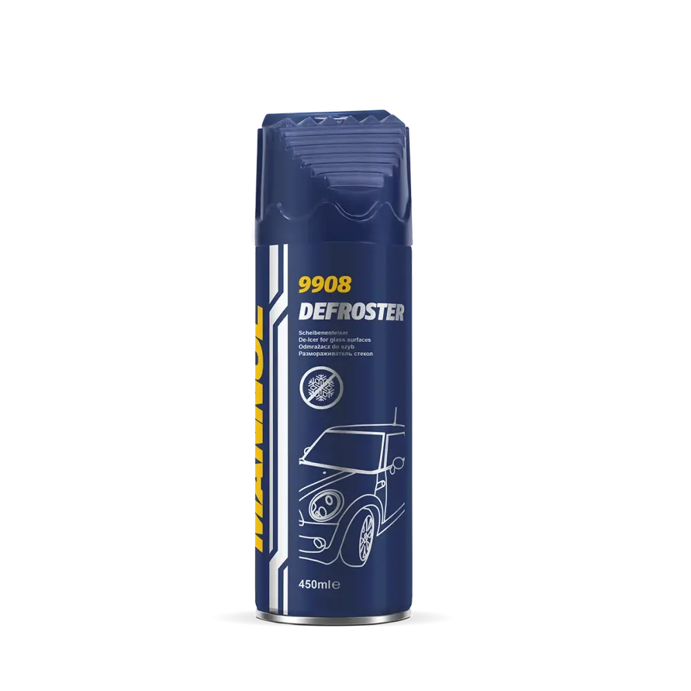 MANNOL 9908 Defroster (rozmrazovač skel) - 450ml (Rozmrazovač čelního skla, světlometů a zámků ve spreji)