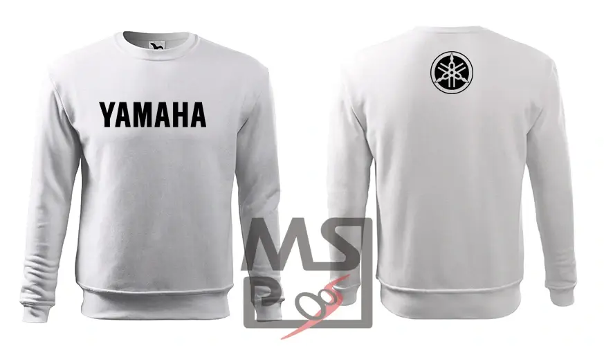Mikina s motivem Yamaha 74 bíla L