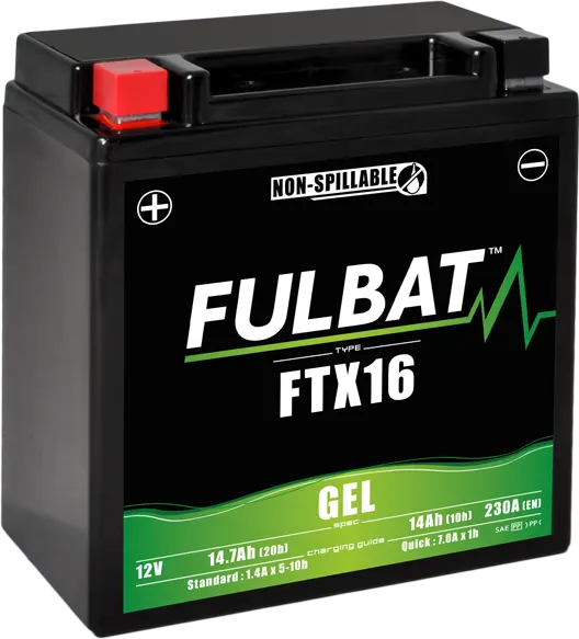 FULBAT FTX16 12V 14Ah 230A (YTX16) 150x87x161mm L+ GEL bezúdržbová motobaterie