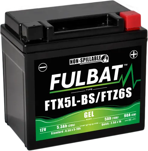 FULBAT FTX5L-BS 12V 5Ah 90A (YTX5L-BS) 113x70x105mm P+ GEL bezúdržbová motobaterie