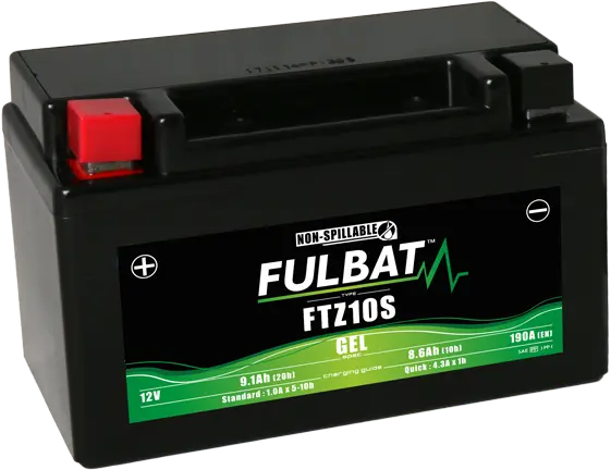 FULBAT FTZ10S 12V 8,6Ah 190A (YTZ10S) 150x88x93mm L+ GEL bezúdržbová motobaterie