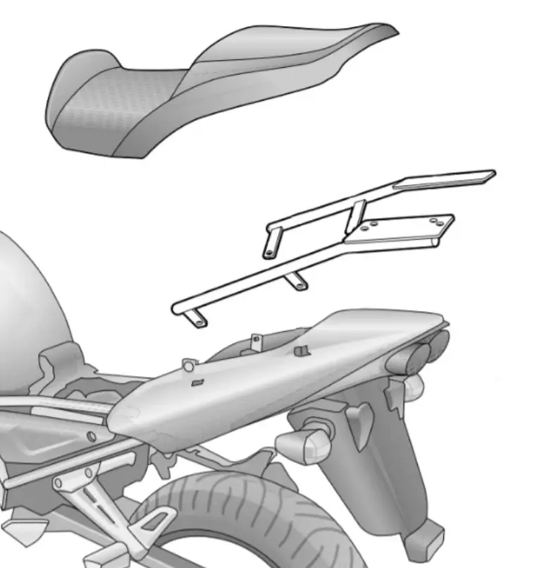 SHAD Montážní sada pro horní kufr Top master Y0FZ11ST YAMAHA FAZER 1000 (Montážní sada pro horní kufr SHAD, vhodná pro všechny typy. Nemusíte)