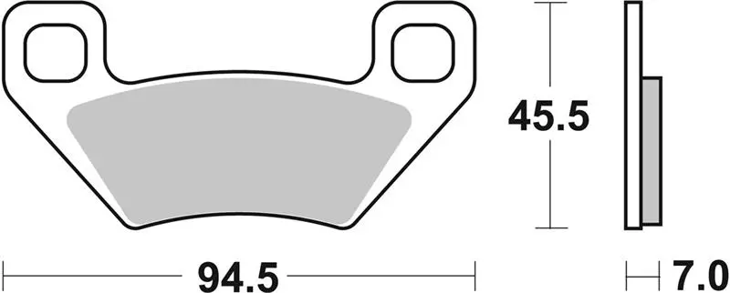 SBS brzdové destičky KH395 OFF-ROAD sintrované barva zlatá ARCTIC CAT, KYMCO přední-zadní (SBS brzdové destičky KH395 OFF-ROAD sintrované barva zlatá)