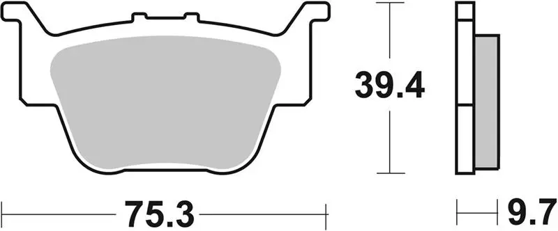 SBS brzdové destičky KH373 OFF-ROAD sintrované barva zlatá HONDA TRX420/650/680 zadní (SBS brzdové destičky KH373 OFF-ROAD sintrované barva zlatá)