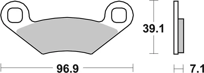 SBS brzdové destičky KH159 OFF-ROAD sintrované barva zlatá POLARIS 250/300/325/450/500/525/570/600/700/800 (SBS brzdové destičky KH159 OFF-ROAD)