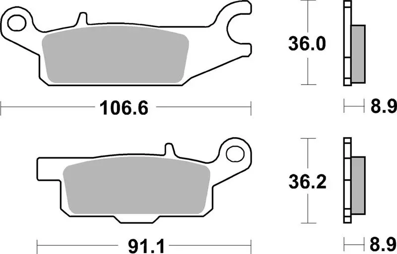 SBS brzdové destičky KH445 OFF-ROAD sintrované barva zlatá (SBS brzdové destičky KH445 OFF-ROAD sintrované barva zlatá)