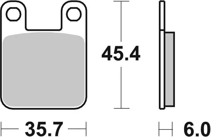 SBS brzdové destičky KH115 STREET STANDARD CERAMIC barva černá YAMAHA DT50R 04-, TZR50 03-, TOMOS (SBS brzdové destičky KH115 STREET STANDARD CERAMIC)