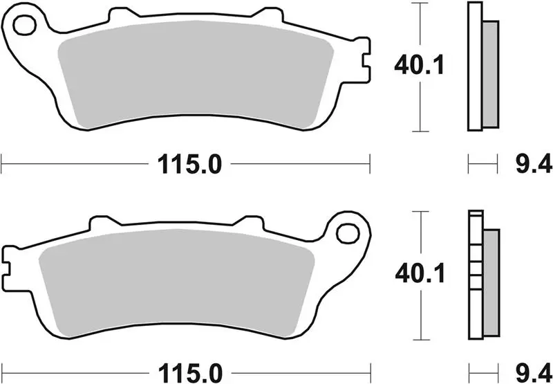 SBS brzdové destičky přední KH281 /KH261 STREET STANDARD CERAMIC HONDA FES 125/150 PANTHEON 98-06 barva černá (SBS brzdové destičky přední KH281)