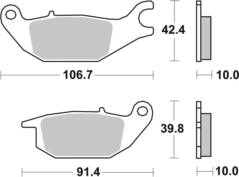 SBS brzdové destičky KH343 STREET STANDART keramické barva černá HONDA CBR125/150, XL 125 VARADERO, YAMAHA YZF150 zadní (SBS brzdové destičky KH343)