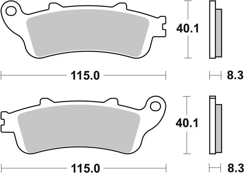 SBS brzdové destičky KH261 / KH281 STREET PERFORMANCE (EXCEL) sintrované barva zlatá HONDA CBR1000RR, XL1000VAR, VFR800 zadní (SBS brzdové destičky)
