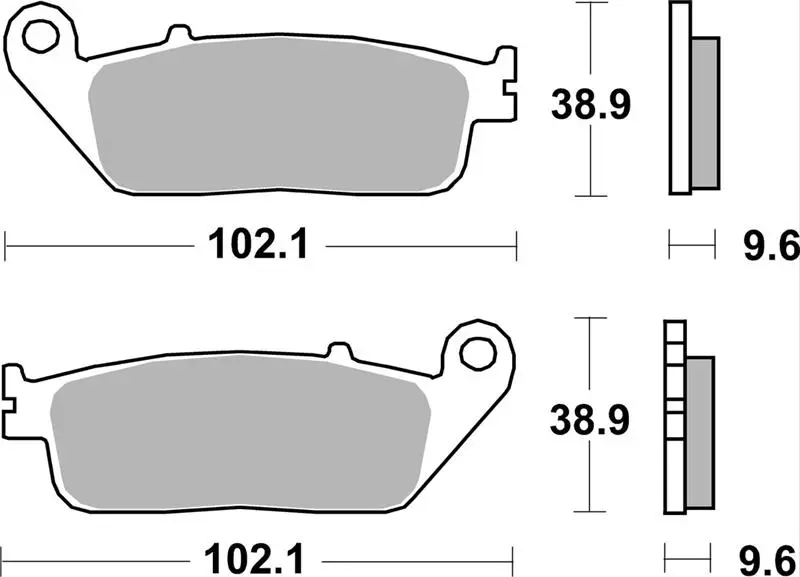 SBS brzdové destičky KH196 STREET PERFORMANCE (EXCEL) sintrované barva zlatá HONDA CB 500, CTX 700, NC 750, VT 750, XL 600V přední (SBS brzdové)