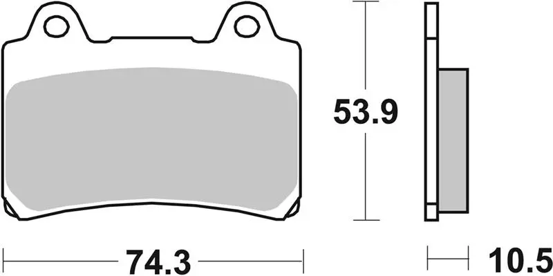 SBS brzdové destičky KH123 STREET STANDART keramické barva černá YAMAHA XVZ 1300,1600,1700 (SBS brzdové destičky KH123 STREET STANDART keramické)