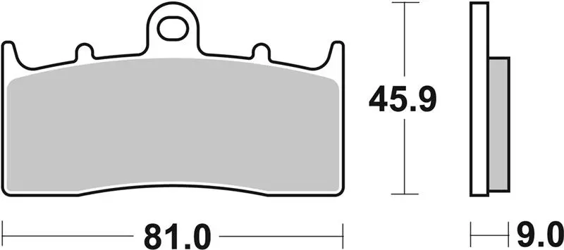 SBS brzdové destičky KH613 STREET PERFORMANCE (EXCEL) sintrované barva zlatá BMW K1200/1300/1600, R850/1100/1150/1200 přední (SBS brzdové destičky)