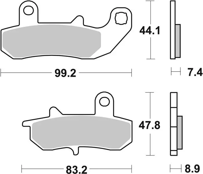SBS brzdové destičky KH157 STREET STANDART keramické barva černá SUZUKI DR 650/750/800 (SBS brzdové destičky KH157 STREET STANDART keramické barva)