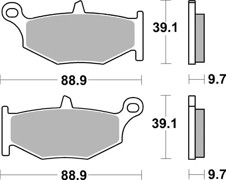 SBS brzdové destičky KH419 STREET PERFORMANCE (EXCEL) sintrované barva zlatá SUZUKI GSX-R 600/750/1000/1300, DL1000 V-STROM zadní (SBS brzdové)